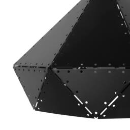 Wyld and Coco Pendant Lamp - Geometric Black Metal with Oak Wood - thumbnail 5