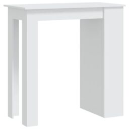 Berkfield Home Bar Table with Storage Rack White 102x50x103.5 cm Engineered Wood - thumbnail 2