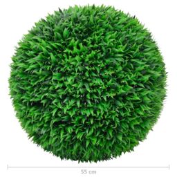 Berkfield Home Artificial Boxwood Balls 2 pcs 55 cm in Green - thumbnail 4