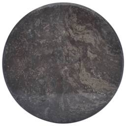 Berkfield Home Table Top Black Ã˜50x2.5 cm Marble - Size: 50x2.5 cm