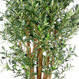 Leaf Artificial Olive Tree Plant Premium 125cm Luxury Olive Realistic House Plants Botanik in Green - thumbnail 3