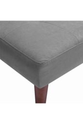 Living and Home Small 2-Seater Grey Convertible Padded Sofa Bed for Kids - thumbnail 6