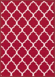 Desire Rugs Anti-Slip Trellis Design Doormat - Machine Washable for Easy Care in Red - Size: 40 cm x 60 cm - thumbnail 2