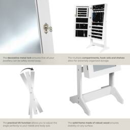 tectake Full-Length Mirror in White - thumbnail 5