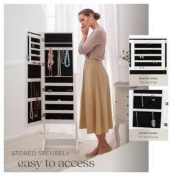 tectake Full-Length Mirror in White - thumbnail 4