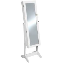 tectake Full-Length Mirror in White - thumbnail 1