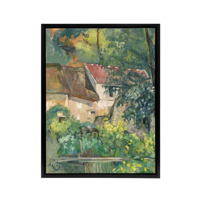 "Artery8 House of Pere Lacroix in Auvers France Cezanne Framed Canvas Wall Art - Size: W12"" x H16""" - image 1