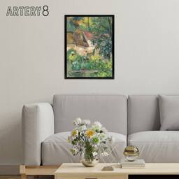 "Artery8 House of Pere Lacroix in Auvers France Cezanne Framed Canvas Wall Art - Size: W12"" x H16""" - thumbnail 3