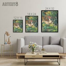 "Artery8 House of Pere Lacroix in Auvers France Cezanne Framed Canvas Wall Art - Size: W12"" x H16""" - thumbnail 4