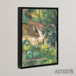 "Artery8 House of Pere Lacroix in Auvers France Cezanne Framed Canvas Wall Art - Size: W12"" x H16""" - thumbnail 2