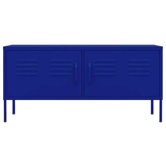 Berkfield Home TV Cabinet Navy Blue 105x35x50 cm Steel - Size: 105 x 35 x 50 cm - image 1