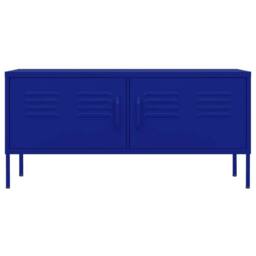 Berkfield Home TV Cabinet Navy Blue 105x35x50 cm Steel - Size: 105 x 35 x 50 cm - thumbnail 1