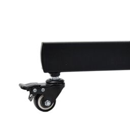 Berkfield Home TV Stand on Wheels 32-70 Inch Screen Max VESA 600x400 mm 50kg in Black - thumbnail 9