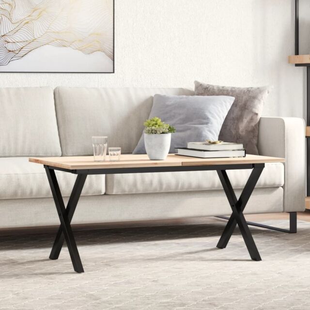 Berkfield Home Coffee Table Legs X-Frame 90x30x43 cm Cast Iron in Black - Size: 90 x 30 x 43 cm - image 1