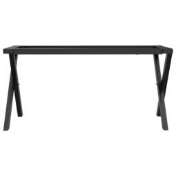 Berkfield Home Coffee Table Legs X-Frame 90x30x43 cm Cast Iron in Black - Size: 90 x 30 x 43 cm - thumbnail 4