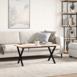 Berkfield Home Coffee Table Legs X-Frame 90x30x43 cm Cast Iron in Black - Size: 90 x 30 x 43 cm - thumbnail 3