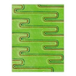 Artery8 Furuya Korin Framed Wall Art Print Green Red Line Textile Pattern - Size: A4 - thumbnail 3