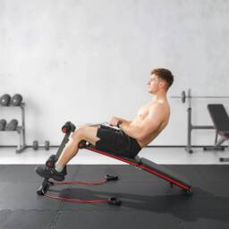EONLION Foldable Sit Up Bench 5-Level Adjustable in Black - Size: 0-12 m - thumbnail 5