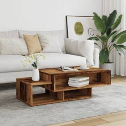 Berkfield Home Coffee Table Old Wood 105x55x32 cm Engineered Wood in Brown - Size: 105 x 55 x 32 cm - thumbnail 3