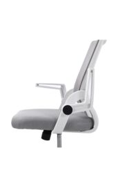 Living and Home Office Desk Swivel Chair Computer Ergonomic Chair in Grey - thumbnail 4