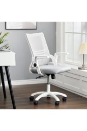 Living and Home Office Desk Swivel Chair Computer Ergonomic Chair in Grey
