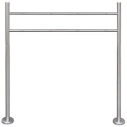 Berkfield Home Stainless Steel Stand for Double Mailbox in Silver