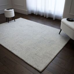 The Rug Shop UK White Modern Easy to clean Hand Made Abstract Area Rug - Size: 200 cm x 290 cm - thumbnail 1