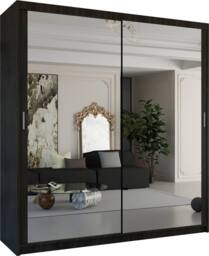 Sliding Wardrobes 4U Double Mirror Sliding Wardrobe With LED Light W203cm x H217cm x D62cm in Dark Brown - thumbnail 2