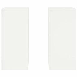 Berkfield Home Outdoor Plant Stands set of 2 in white, 24x24x55 cm, Steel in White - Size: 24 x 24 x 55 cm - thumbnail 6