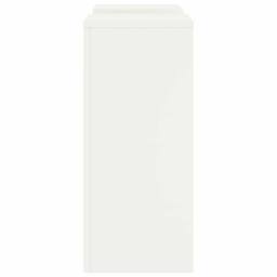 Berkfield Home Outdoor Plant Stands set of 2 in white, 24x24x55 cm, Steel in White - Size: 24 x 24 x 55 cm - thumbnail 7