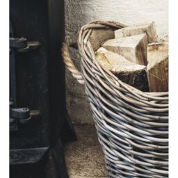 Ivyline Wicker Log Basket Oval Lined H39Cm W55cm in Natural - thumbnail 5