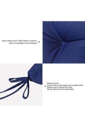 H&O Direct 125cm W x 55cm D Tri-Fold Waterproof Lounge Cushion in Navy - Size: 125 cm W x 55 cm D - thumbnail 5