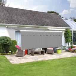 Primrose Awnings 2.0m Dropdown Front Valance In Silver - Size: 200 cm x 100 cm