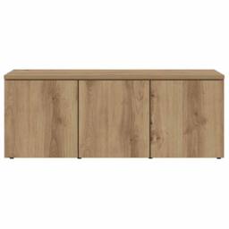 Berkfield Home TV Cabinet Artisan Oak 80x34x30 cm Engineered Wood in Brown - Size: 80 x 34 x 30 cm - thumbnail 5