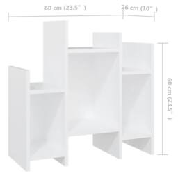 Berkfield Home Side Cabinet White 60x26x60 cm Engineered Wood - Size: 60 x 26 x 60 cm - thumbnail 7