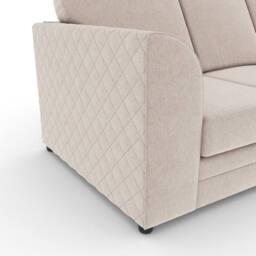 Furnishings For Less UK Quilted Chenille Fabric 3 to 4 Seater L Shaped Corner Sofa Right Hand Facing in Beige - thumbnail 3