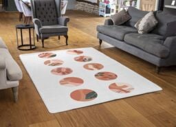 Benjamin Tate Design Plant & Textures In Autumn Style Designer Rug in Natural - Size: Large - thumbnail 2