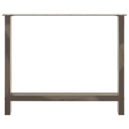 Berkfield Home Coffee Table Legs Natural Steel 2 pcs 90x(72-73) cm Steel in Grey - thumbnail 5