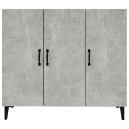 Berkfield Home Sideboard Concrete Grey 90x34x80 cm Engineered Wood - Size: 90 x 34 x 80 cm - thumbnail 5