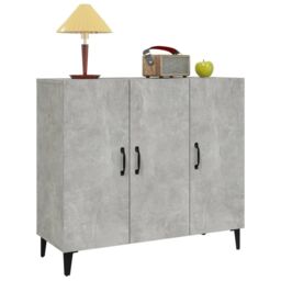 Berkfield Home Sideboard Concrete Grey 90x34x80 cm Engineered Wood - Size: 90 x 34 x 80 cm - thumbnail 4