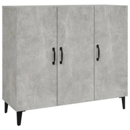 Berkfield Home Sideboard Concrete Grey 90x34x80 cm Engineered Wood - Size: 90 x 34 x 80 cm - thumbnail 2