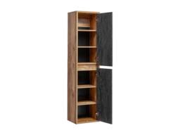 Vente-unique Wall-Hung Bathroom Unit With Basin & Tall Unit - Natural and in Light Oak - thumbnail 8