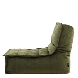 icon Dolce Lounger Bean Bag Olive Green Velvet Bean Bag Chair - thumbnail 5