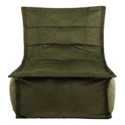 icon Dolce Lounger Bean Bag Olive Green Velvet Bean Bag Chair - thumbnail 4