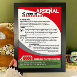 Afewhometruths Personalised 40th Birthday Gift Framed Print For Football Fan - thumbnail 2