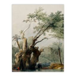 Artery8 David Roberts Framed Wall Art Print The Holy Tree of Metereah in Green - Size: A4 - thumbnail 3