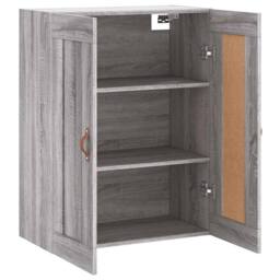 Berkfield Home Wall Mounted Cabinet Grey Sonoma 69.5x34x90 cm Engineered Wood - thumbnail 6