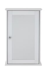 Orsina Mirrored Cabinet For Bathroom Use, White Wood Mirrored Cabinet With Chrome Handle, Small Drawer Unit - thumbnail 6