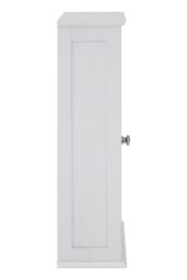 Orsina Mirrored Cabinet For Bathroom Use, White Wood Mirrored Cabinet With Chrome Handle, Small Drawer Unit - thumbnail 3
