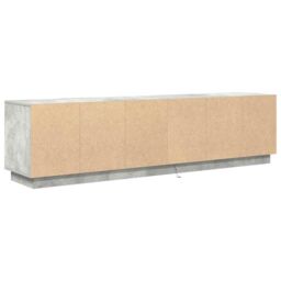 Berkfield Home TV Cabinet with LED Lights Concrete Grey 193.5x41x50 cm - thumbnail 9